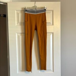 Vibrant Orange Leggings with Pockets